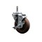 Service Caster 4'' High Temp Glass Filled Nylon 7/16'' Grip Ring Stem Caster with Brake SCC-GR20S414-GFNSHT-TLB-716138 - alternate 1